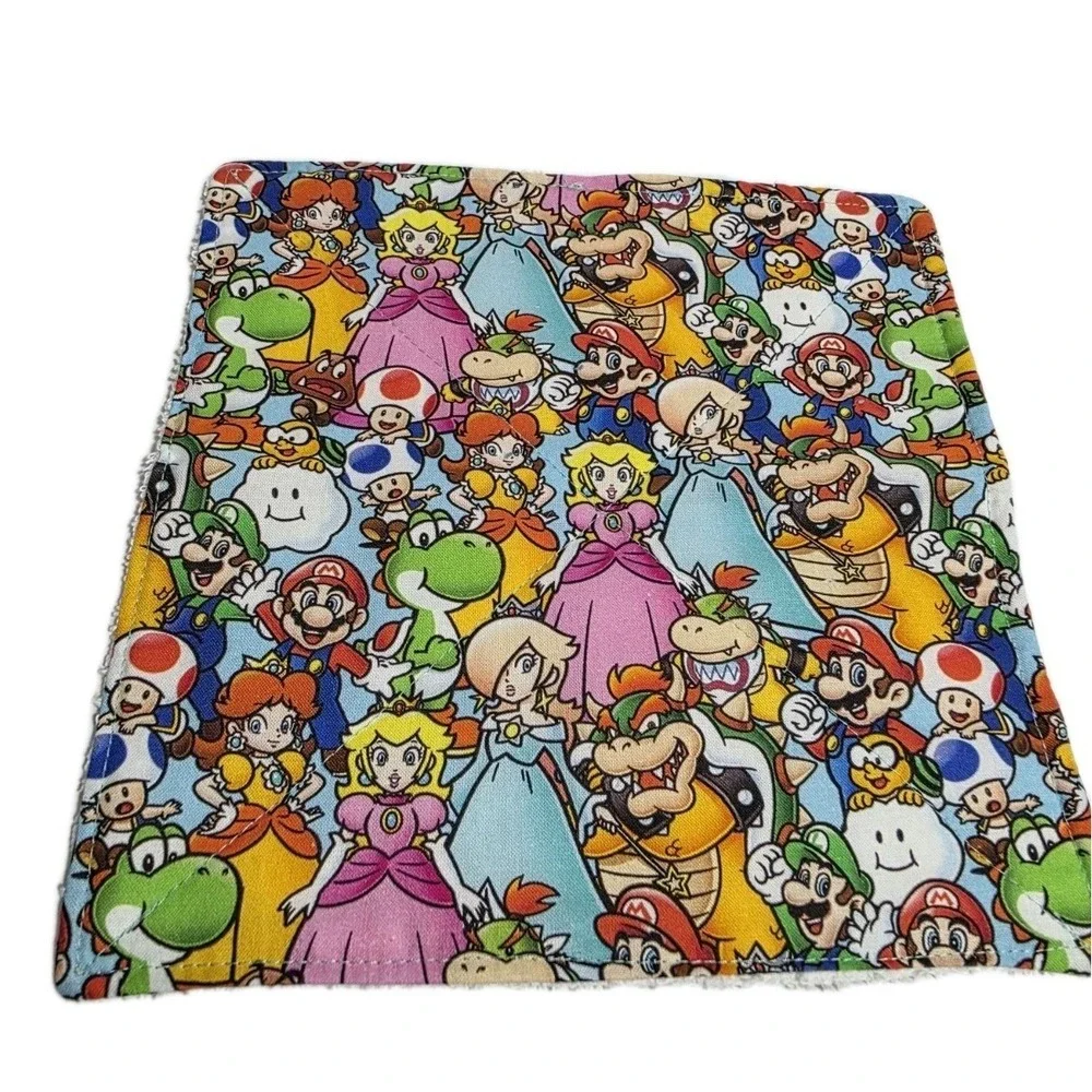 Super Mario Bros/Star Wars Custom Terry Towel Washcloth 2pc Set, For Home & Body